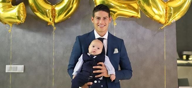 James Rodríguez publicó una tierna foto junto a su hijo Samuel