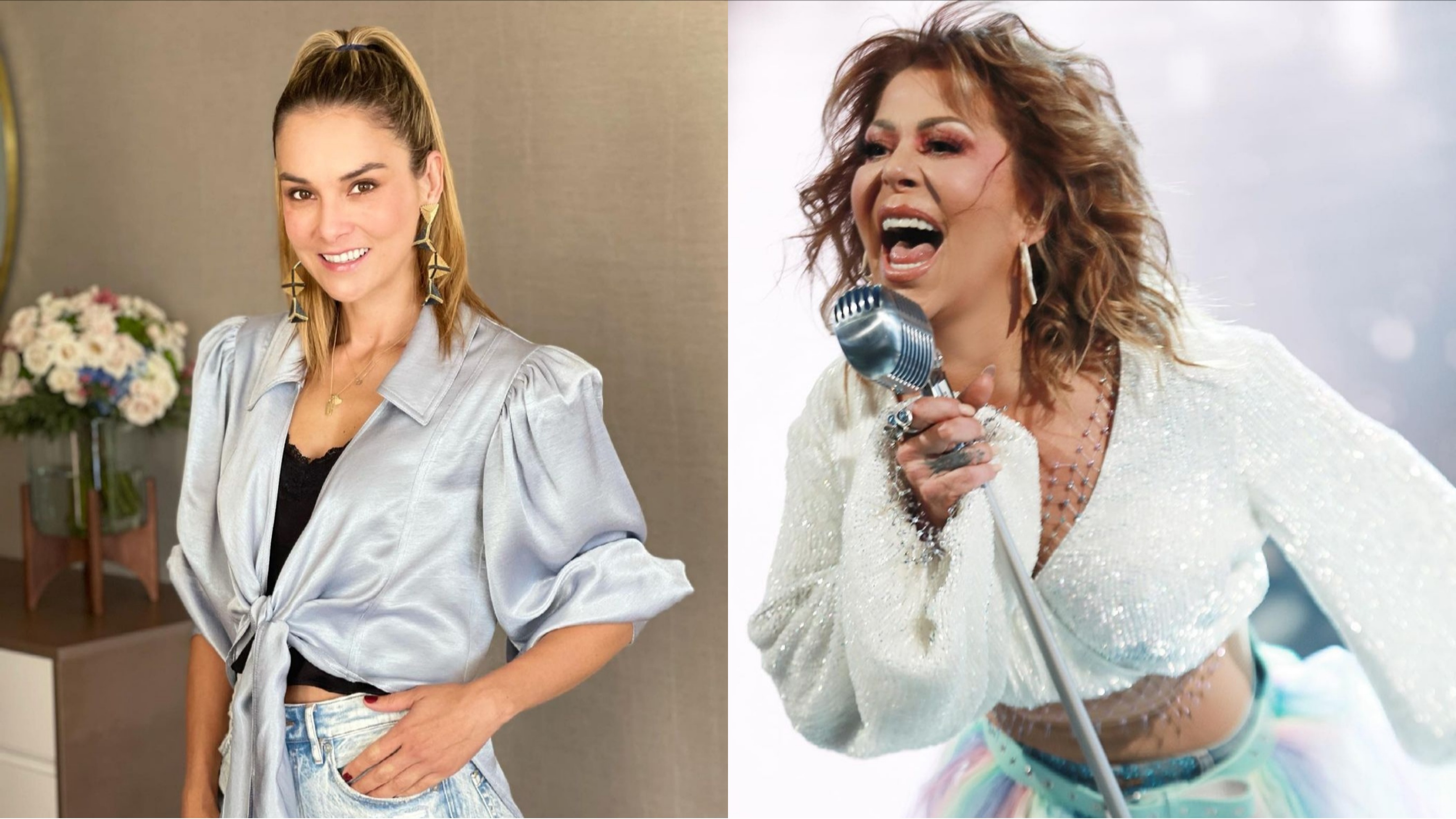 Catalina Gómez se tiró al piso en pleno programa y cantó junto a Alejandra Guzmán