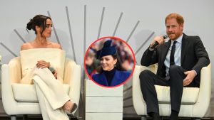 Príncipe Harry, Meghan Markle y Kate Middleton (Fotos vía Getty Images)