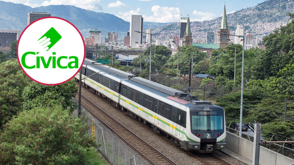 Metro de Medellín; logo de Cívica.