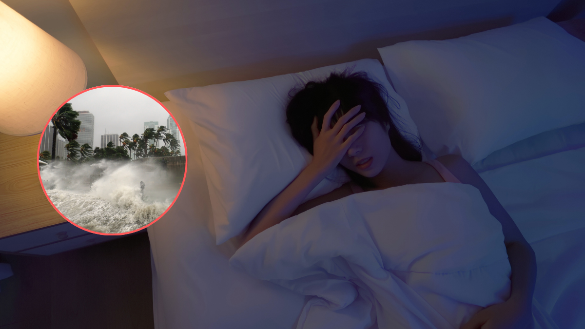 Mujer teniendo una pesadilla de un desastre natural (Fotos vía Getty Images)